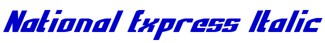National Express Italic шрифт